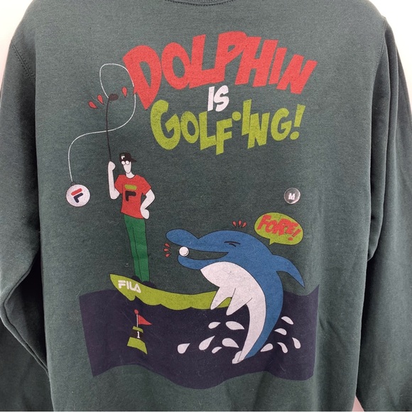 NEW FILA Graphic Crewneck Sweatshirt Size Medium - Picture 4 of 6